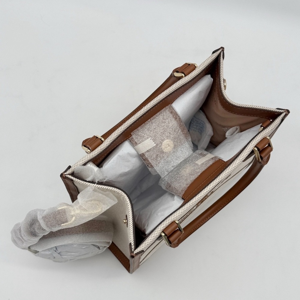 Kate Spade Ellie Canvas Small Tote Warm Gingerbread - Picture 6 of 16